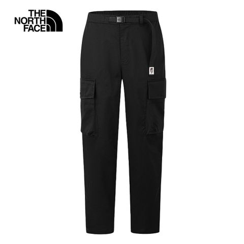 The North Face 北面 男款黑色UPF防曬多口袋休閒長褲|8AHDJK3 抗UV