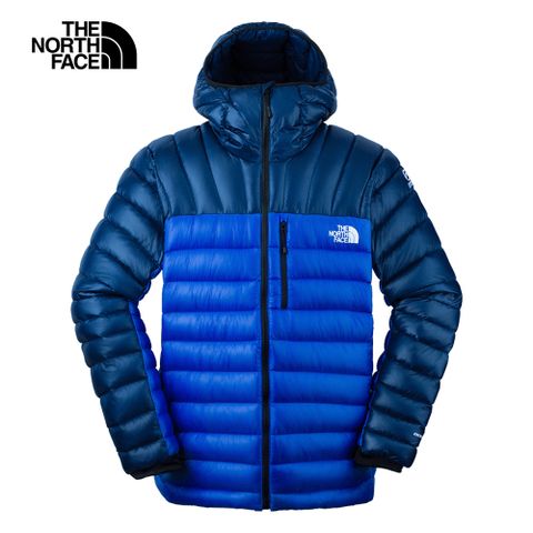 The North Face 北面 男款藍色DWR防潑水連帽羽絨外套｜87ZM5NO 800蓬鬆度