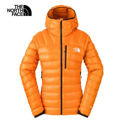 The North Face 北面 女款橘色DWR防潑水連帽羽絨外套｜88051IW 800蓬鬆度