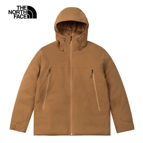 The North Face 北面 男款棕色DryVent防水透氣連帽羽絨外套｜83UM173 600蓬鬆度