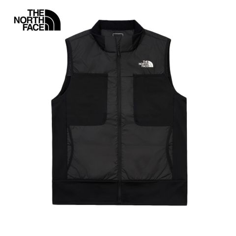 The North Face 北面 男款黑色舒適保暖立領鋪棉背心｜83S94H0