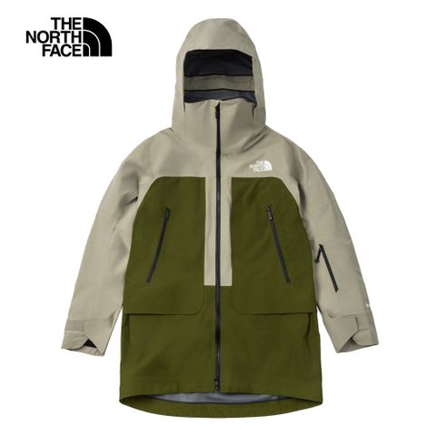 The North Face 北面 女款灰綠拼接Gore-Tex防水透氣連帽衝鋒衣｜88036OV 外套