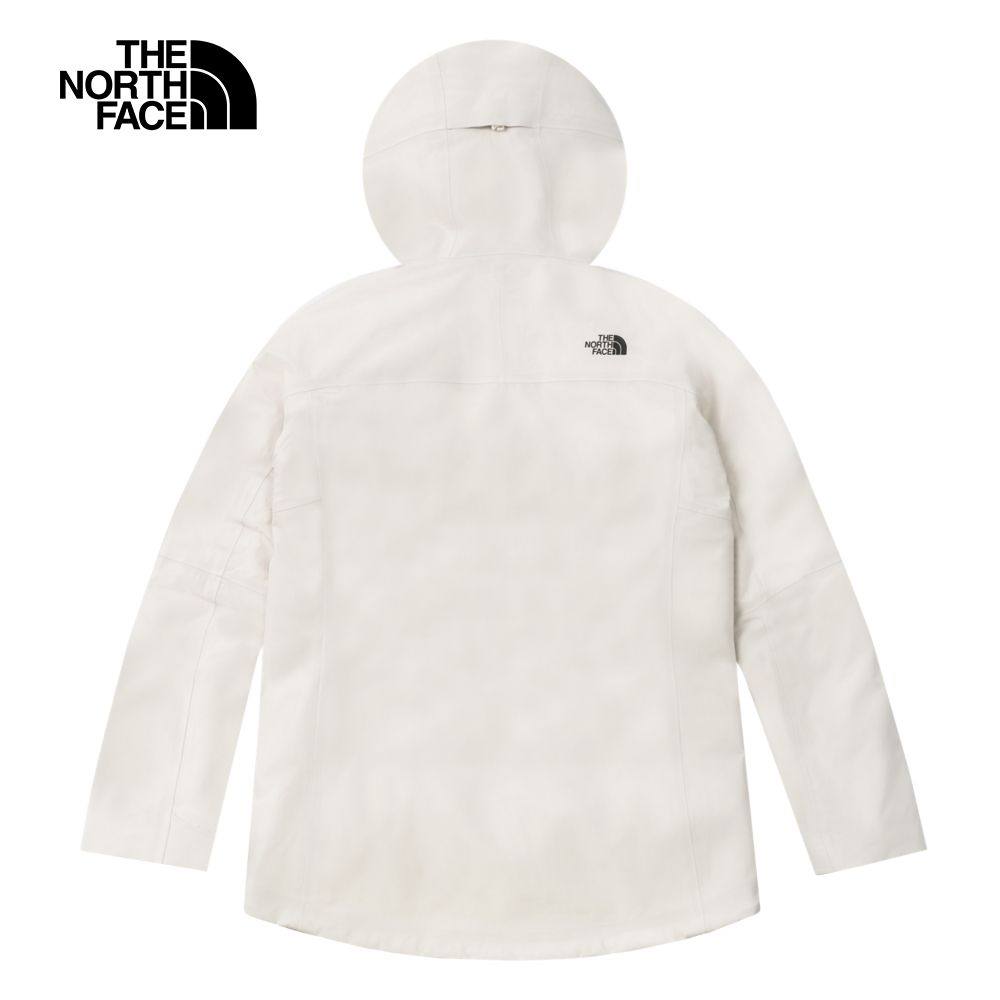 The North Face 北面 女款米白色FUTURELIGHT防水透氣連帽羽絨內裡三合一外套｜89X6QLI 600蓬鬆度