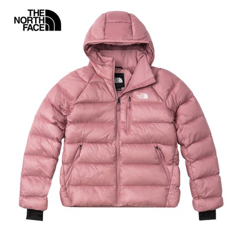 The North Face 北面 女款粉紅色DWR防潑水連帽羽絨外套｜89X71MI 700蓬鬆度