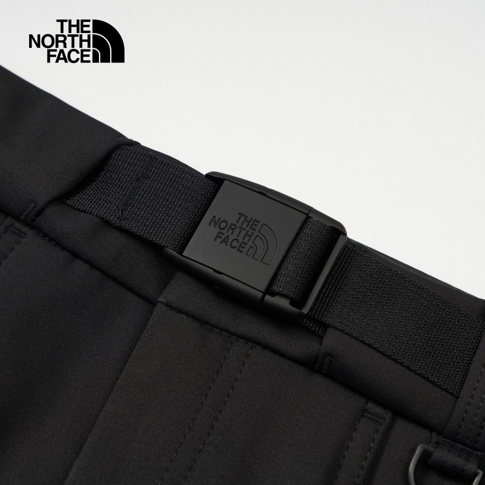 The North Face 北面 男款黑色DWR防潑水附腰帶戶外徒步長褲｜89ZKJK3