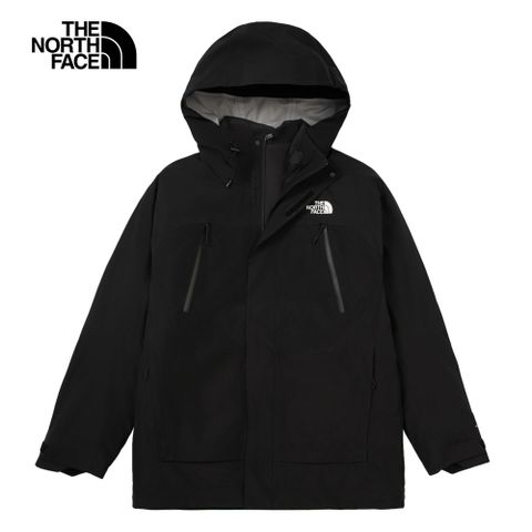 The North Face 北面 男款黑色FUTURELIGHT防水透氣連帽三合一外套｜89ZMJK3 600蓬鬆度