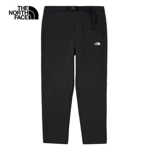 The North Face 北面 男款黑色DWR防潑水附腰帶戶外徒步長褲｜89ZVJK3