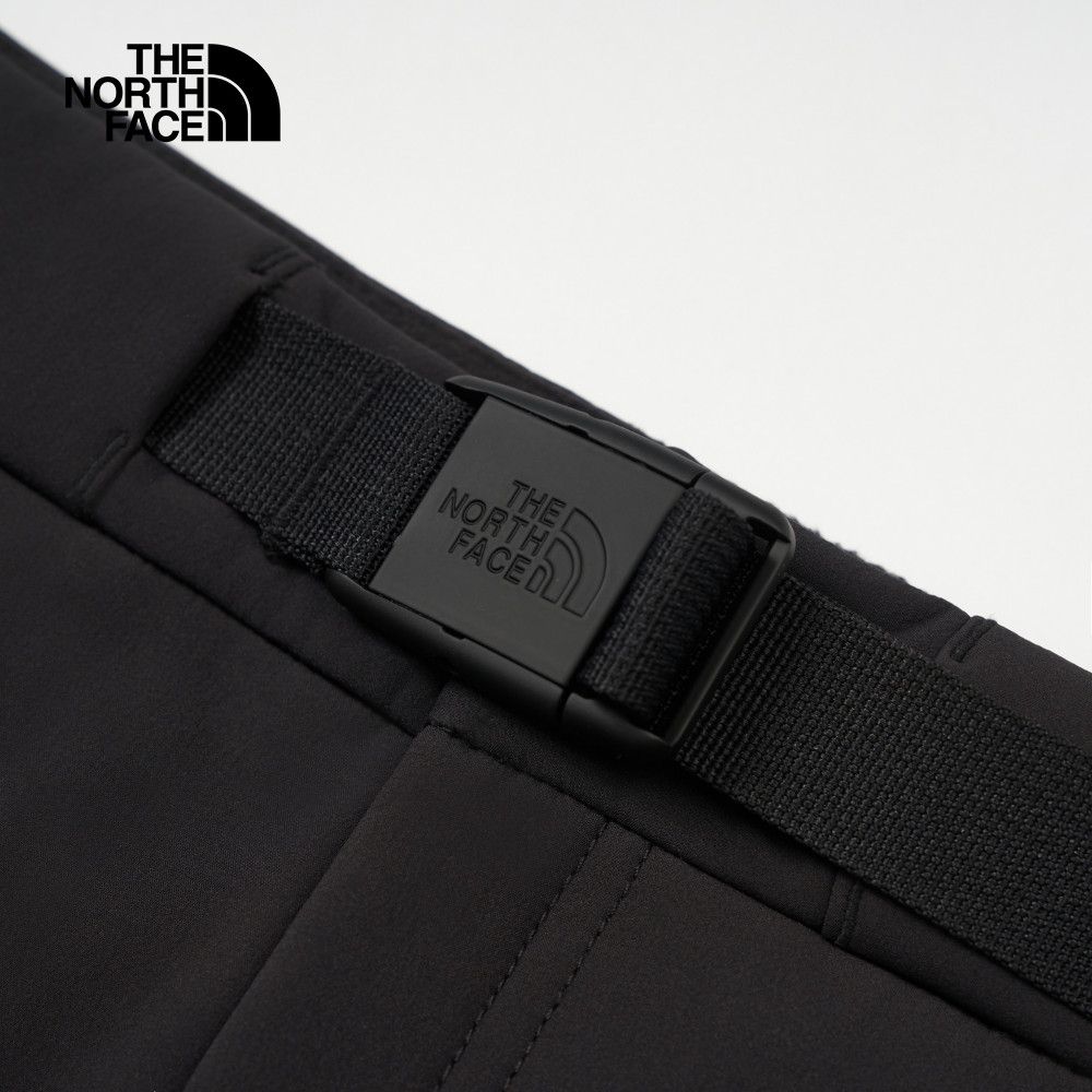 The North Face 北面 男款黑色DWR防潑水附腰帶戶外徒步長褲｜89ZVJK3