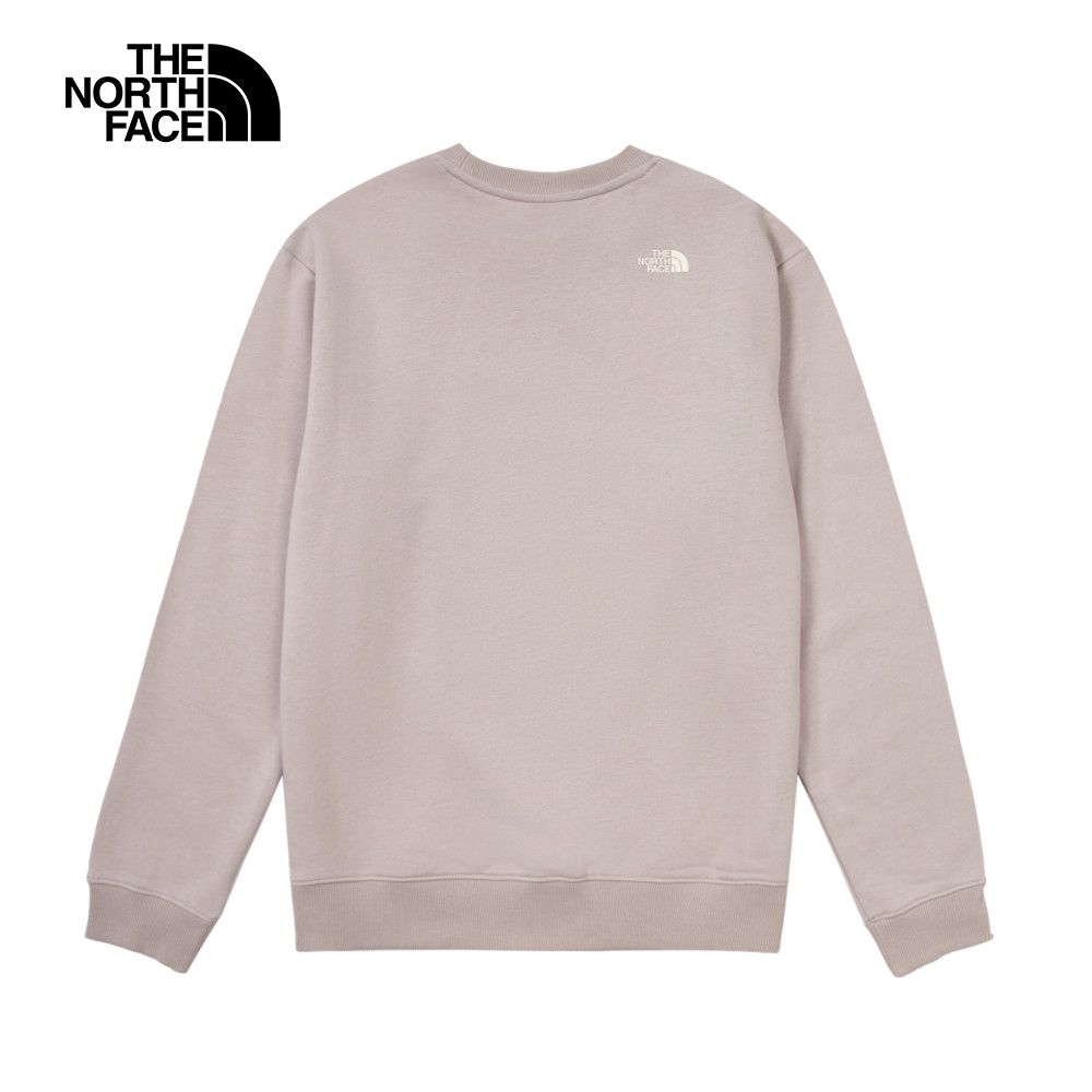 The North Face 北面 女款灰色舒適保暖經典品牌印花長袖大學T｜8AT01OA