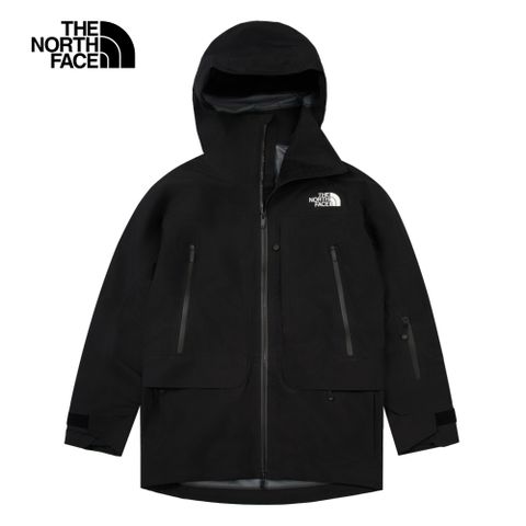 The North Face 北面 男款黑色Gore-Tex防水透氣連帽衝鋒衣｜87ZKJK3 外套