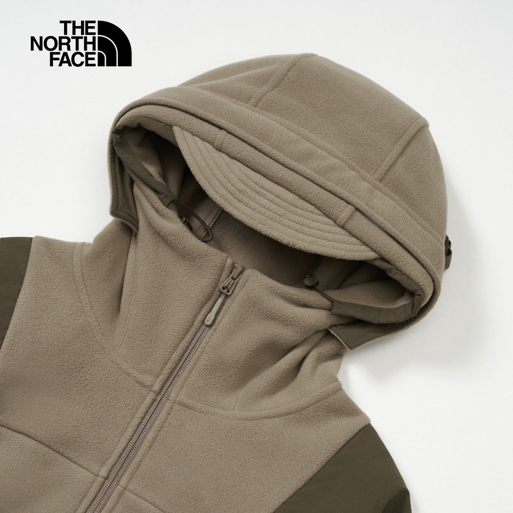 The North Face 北面 UE男款灰色舒適保暖可調節連帽抓絨外套｜8A849O0 