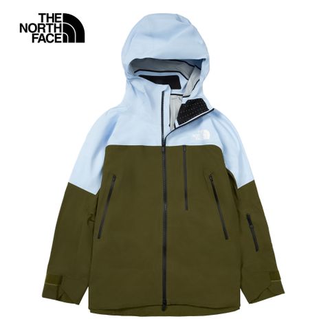 The North Face 北面 女款藍綠拚接FUTURELIGHT防水透氣連帽衝鋒衣｜8AK36I1 外套