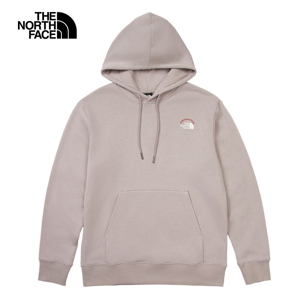 The North Face 北面 男女款灰色舒適保暖大尺寸印花休閒長袖帽T｜8ATD1OA