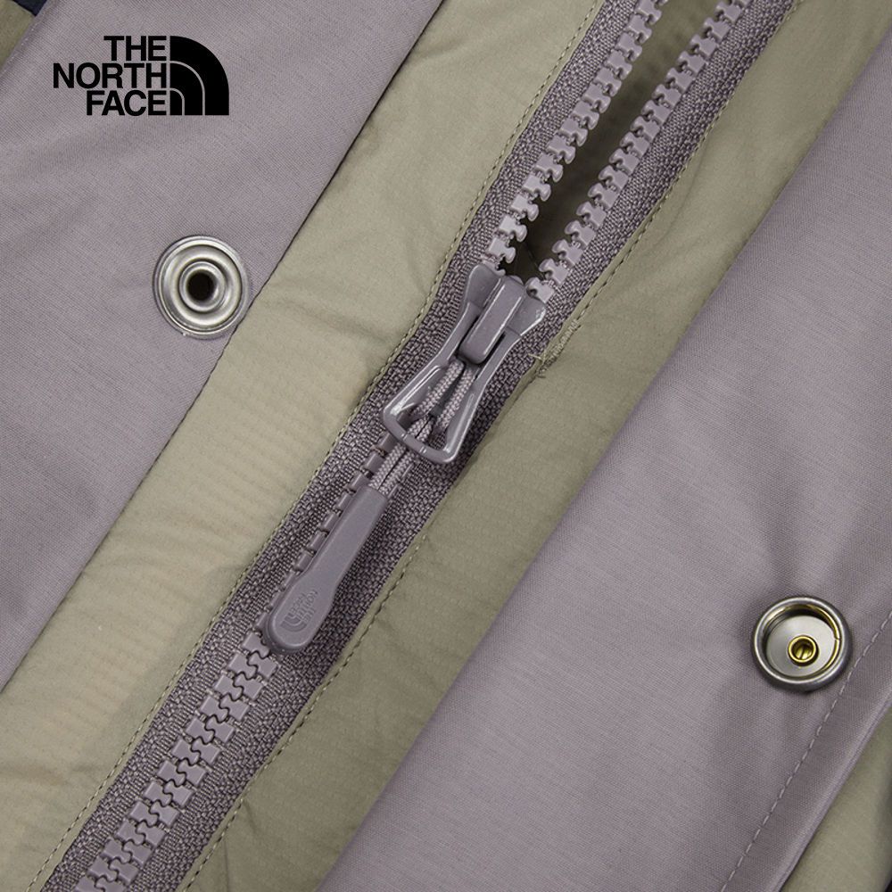 The North Face 北面 UE男款紫藍綠拼接DWR防潑水刺繡LOGO羽絨外套｜8A810QL 700蓬鬆度