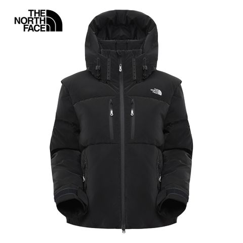 The North Face 北面 UE女款黑色可拆卸衣袖羽絨外套｜8AGAJK3 700蓬鬆度