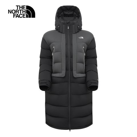 The North Face 北面 UE女款黑色DWR防潑水羽絨外套｜8AGJKT0 700蓬鬆度