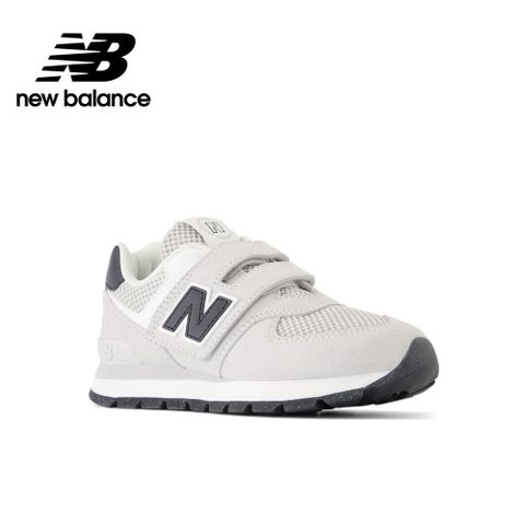 【New Balance】童鞋 休閒鞋 中童 大童 魔鬼氈 淺灰_PV574DMG-W