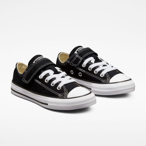 CONVERSE CTAS 1V ALL STAR 低筒 休閒鞋 魔鬼氈鞋 童鞋 中大童 黑色-372881C