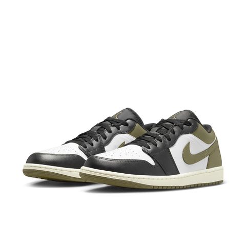 NIKE 耐吉 AIR JORDAN 1 LOW 男鞋 籃球鞋 黑/綠色-553558092