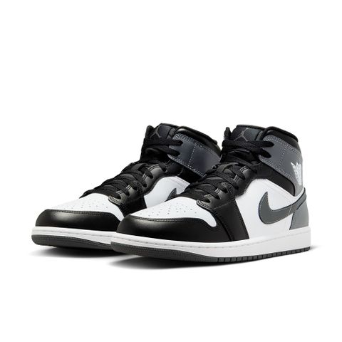 NIKE 耐吉 AIR JORDAN 1 MID 男鞋 籃球鞋 黑/灰/白色-DQ8426001