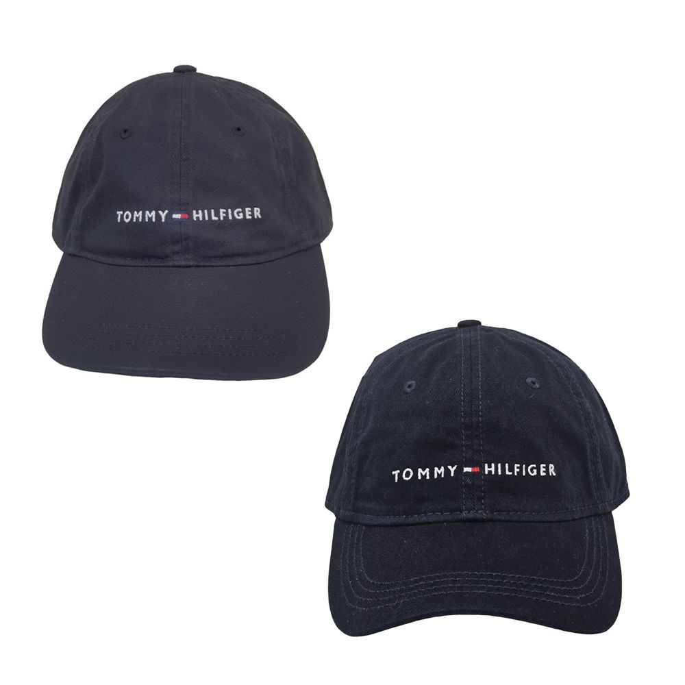 Tommy Hilfiger 刺繡字體帽 老帽 棒球帽 （後鐵扣式）