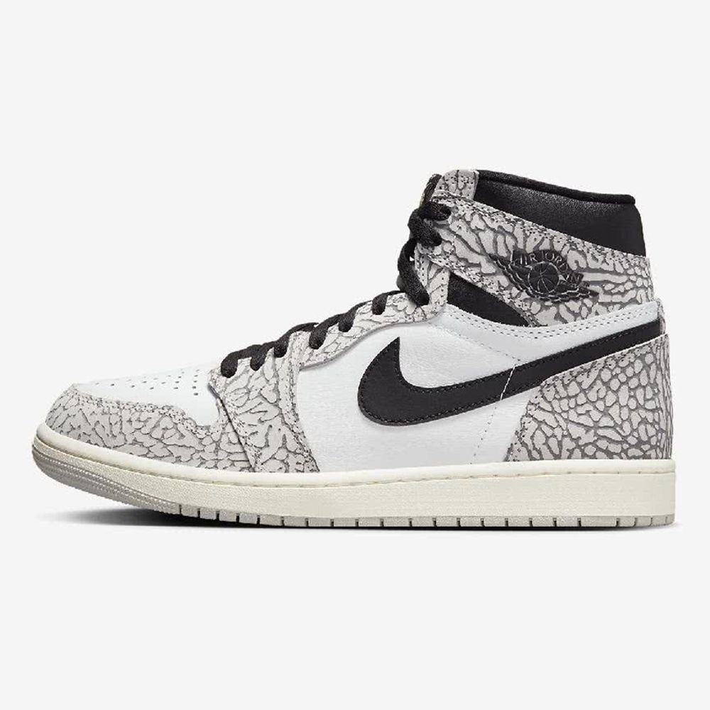 NIKE】AIR JORDAN 1 RETRO HIGH OG 籃球鞋男爆裂紋白灰-DZ5485052