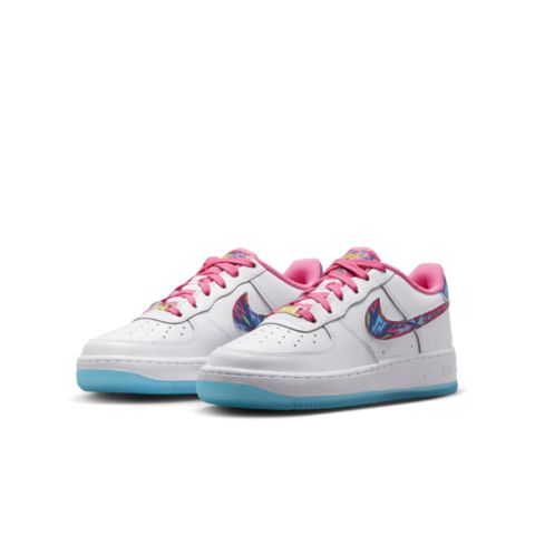 NIKE 耐吉 AIR FORCE 1 GS 休閒鞋 童鞋 大童 女鞋 白粉-DZ4883100