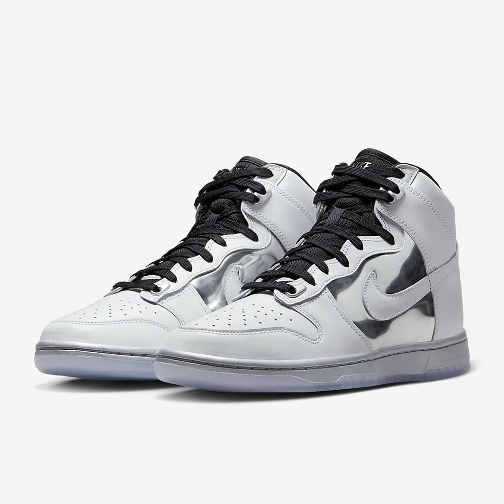 【NIKE】W NIKE DUNK HIGH SE 休閒鞋 女鞋 白銀-DX5928100