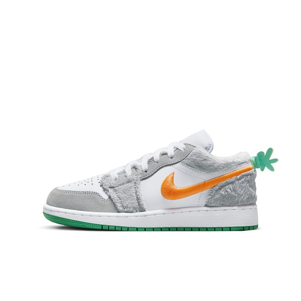  【NIKE】AIR JORDAN 1 LOW SE GS 童鞋 大童 女鞋 籃球鞋 灰白-DZ6333083