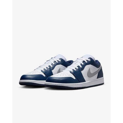 NIKE 耐吉 AIR JORDAN 1 LOW 男鞋 休閒鞋 AJ1 運動鞋 復古鞋 喬丹 海軍藍(553558141)