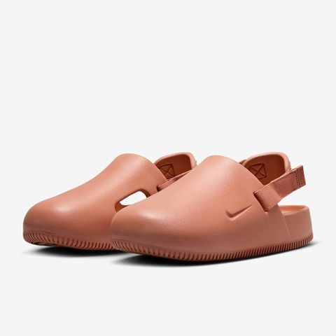 【NIKE】W NIKE CALM MULE 女鞋 休閒鞋 穆勒鞋 涼鞋 紅磚色 鞋帶可拆-FB2185201