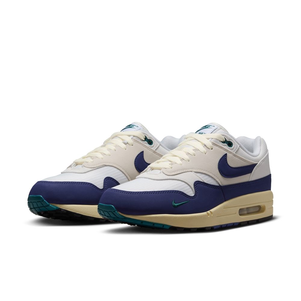  【NIKE】NIKE AIR MAX 1 男鞋 休閒鞋 米白 藍-FQ8048133