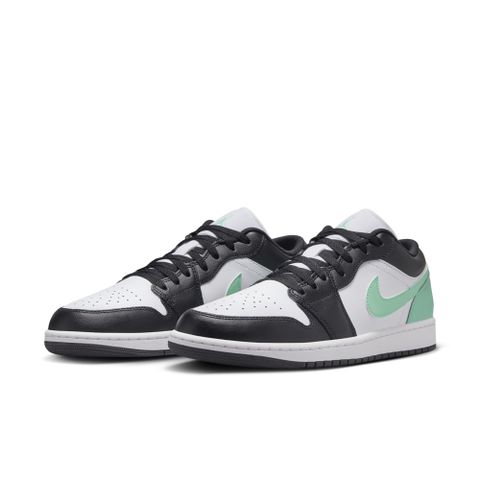 【NIKE】AIR JORDAN 1 LOW 男鞋 籃球鞋 黑綠白-553558131