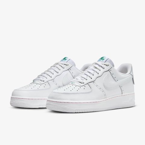 【NIKE】AIR FORCE 1 07 LV8 ND2 男鞋 休閒鞋 白綠 流蘇 巴洛克 雕花-HF1937100