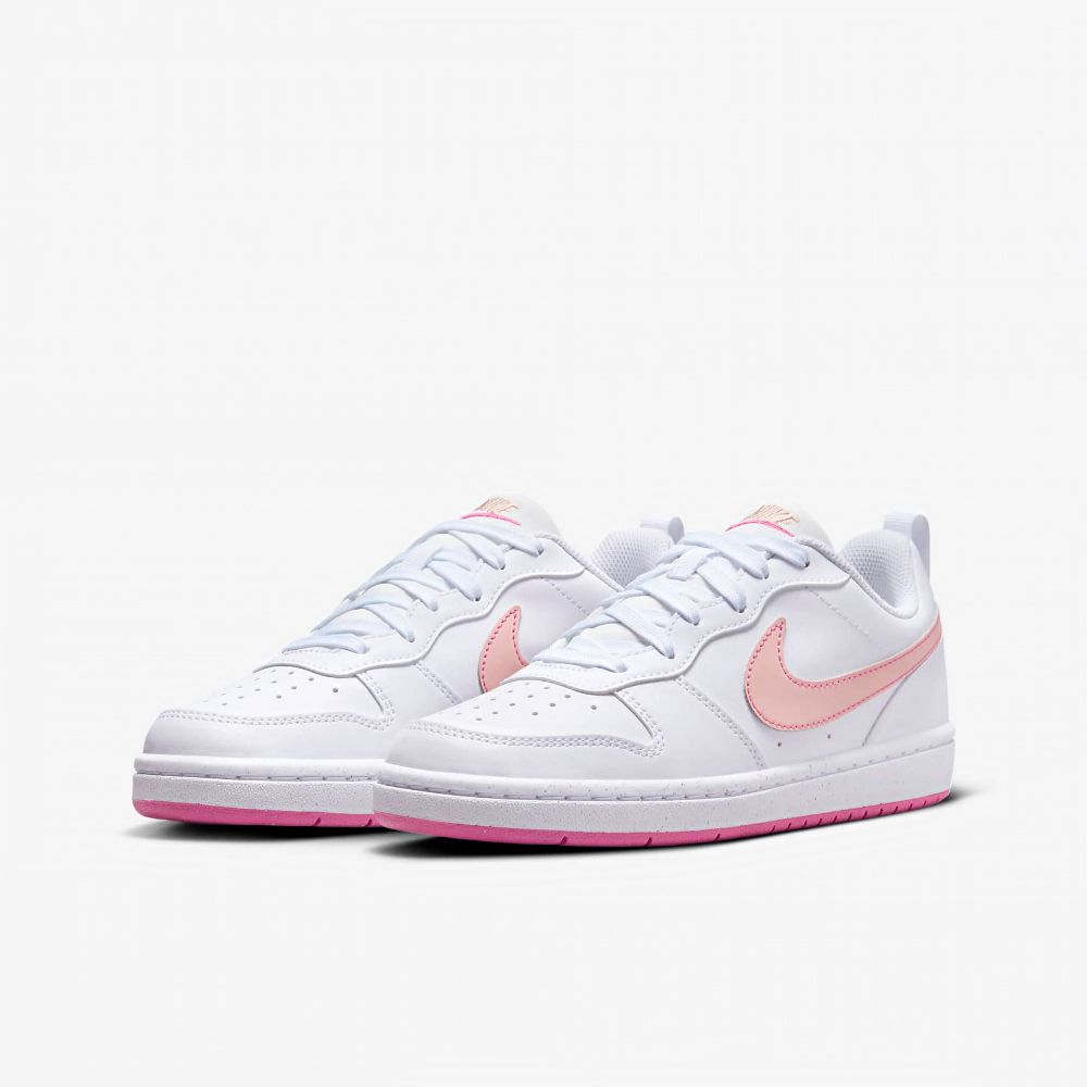  【NIKE】COURT BOROUGH LOW RECRAFT (GS) 中大童 休閒鞋 白粉-DV5456111