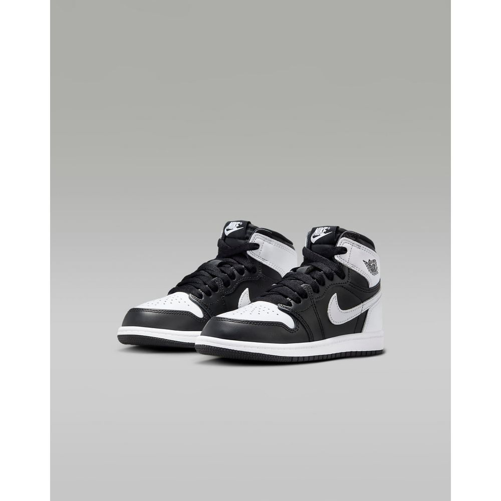  【NIKE】JORDAN 1 RETRO HIGH OG (PS) 中大童 籃球鞋 黑白色-FD1412010