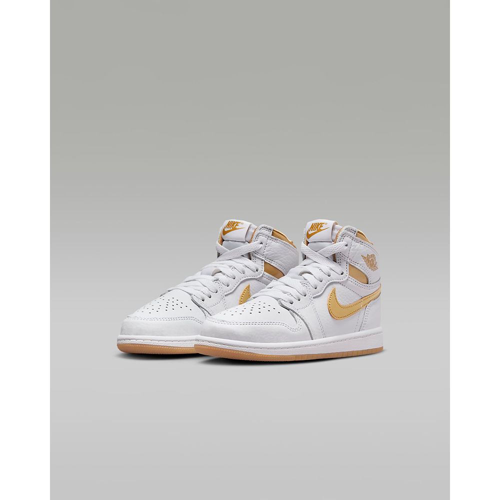  【NIKE】JORDAN 1 RETRO HIGH OG (PS) 中大童 籃球鞋 白金-FD2597107