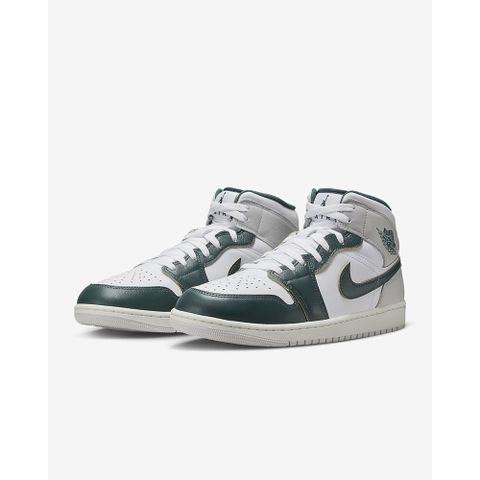 【NIKE】AIR JORDAN 1 MID SE 男鞋 籃球鞋 灰綠色-FQ7720103