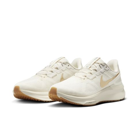 【NIKE】W NIKE AIR ZOOM STRUCTURE 25 女鞋 跑步鞋 白金色-DJ7884007