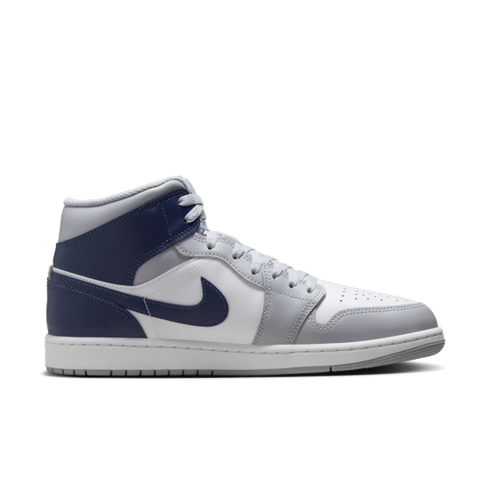 NIKE 耐吉 【NIKE】AIR JORDAN 1 MID 男鞋 籃球鞋 白灰色-DQ8426104