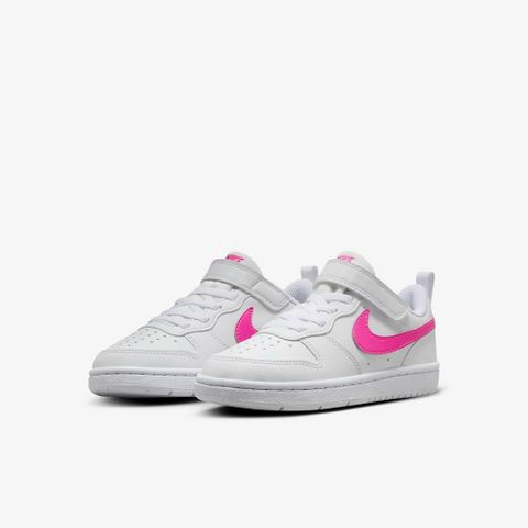 NIKE 耐吉 【NIKE】COURT BOROUGH LOW RECRAFT (PS) 中大童 童鞋 籃球鞋 白粉色-DV5457113