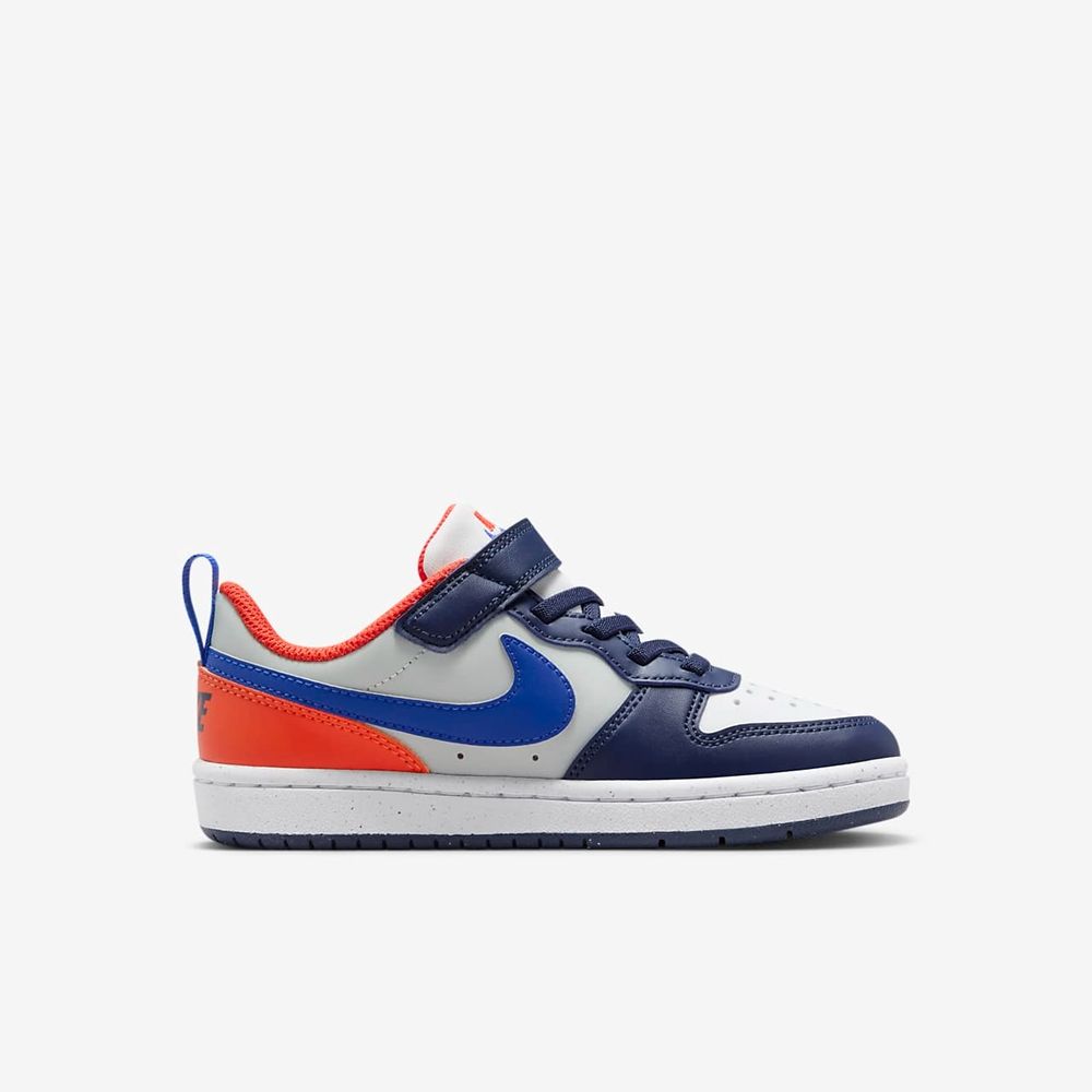 NIKE 耐吉 【NIKE】COURT BOROUGH LOW RECRAFT (PS) 中大童 童鞋 籃球鞋 藍橘色-DV5457401