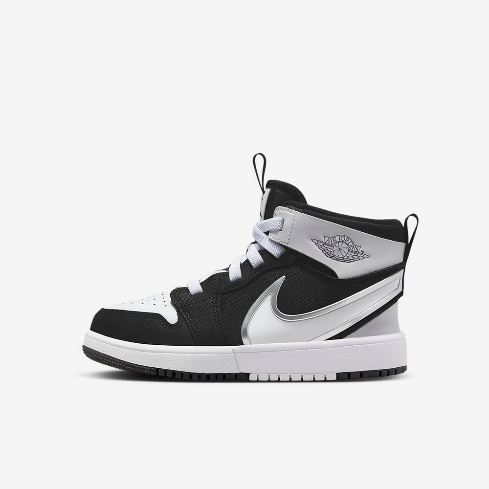 NIKE 耐吉 【NIKE】JORDAN 1 MID RM EASYON (PS) 中大童 童鞋 籃球鞋 灰黑色-FQ1282001