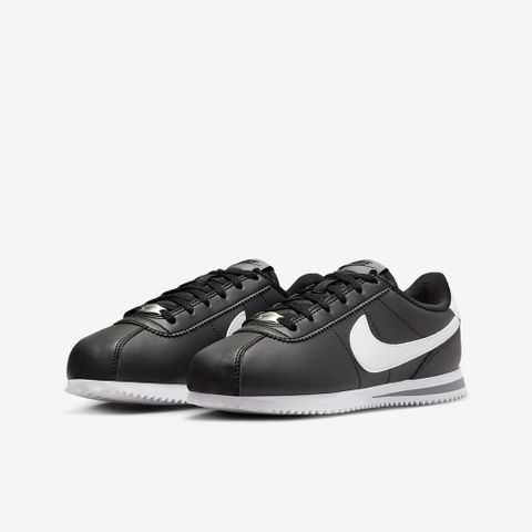 NIKE 耐吉 【NIKE】NIKE KIDS CORTEZ (GS) 中大童 童鞋 女鞋 休閒鞋 黑白色-DM0950001