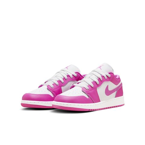 NIKE 耐吉 【NIKE】AIR JORDAN 1 LOW (GS) 中大童 童鞋 女鞋 休閒鞋 桃紅色-FV8486600