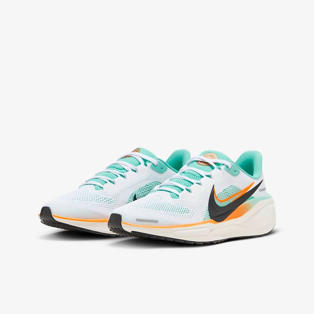 NIKE 耐吉 【NIKE】AIR ZOOM PEGASUS 41 (GS) 中大童 童鞋 女鞋 跑步鞋 白綠色-HM3724101