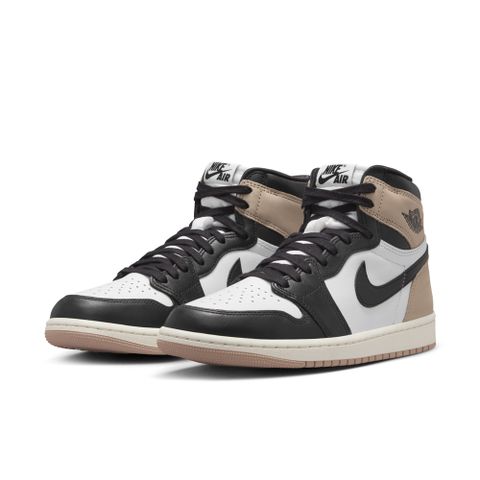 NIKE 耐吉 【NIKE】WMNS AIR JORDAN 1 RETRO HI OG 女鞋 籃球鞋 黑白棕-FD2596021