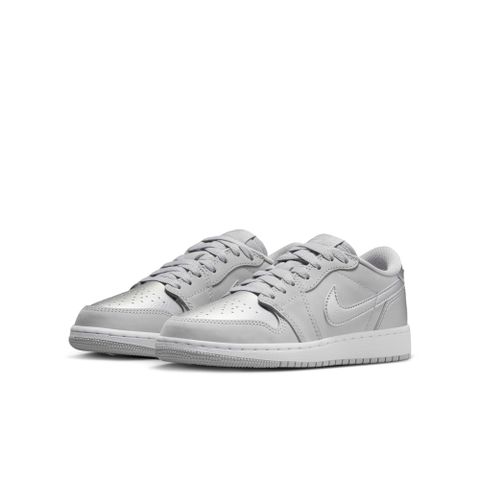 NIKE 耐吉 【NIKE】AIR JORDAN 1 RETRO LOW OG (GS) 中大童 童鞋 女鞋 籃球鞋 銀色-CZ0858002