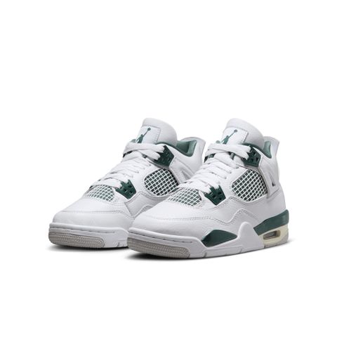 NIKE 耐吉 【NIKE】AIR JORDAN 4 RETRO (GS) 中大童 童鞋 女鞋 籃球鞋 白綠色-FQ8213103