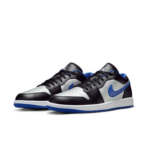 NIKE 耐吉 【NIKE】AIR JORDAN 1 LOW 男鞋 籃球鞋 黑藍銀-553558007